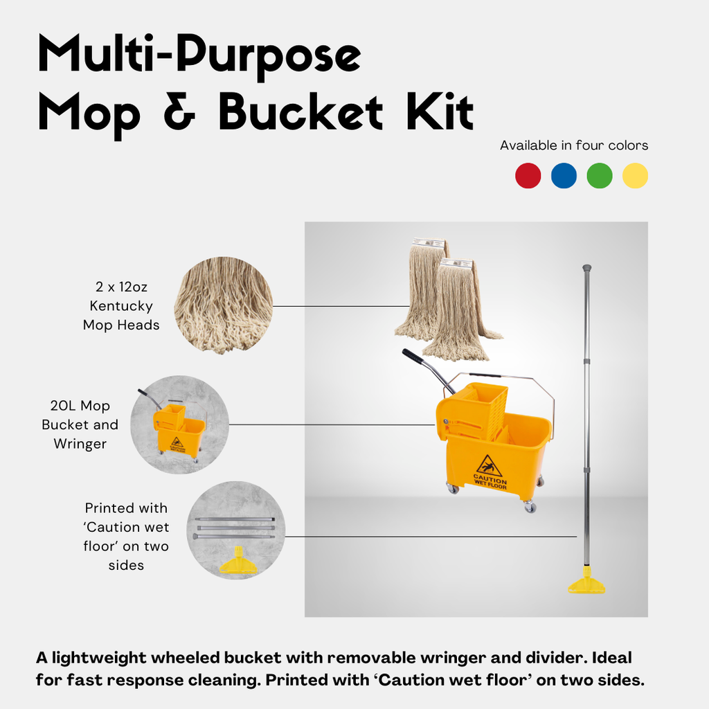 Kentucky Mop and bucket Set With Wringer 20L