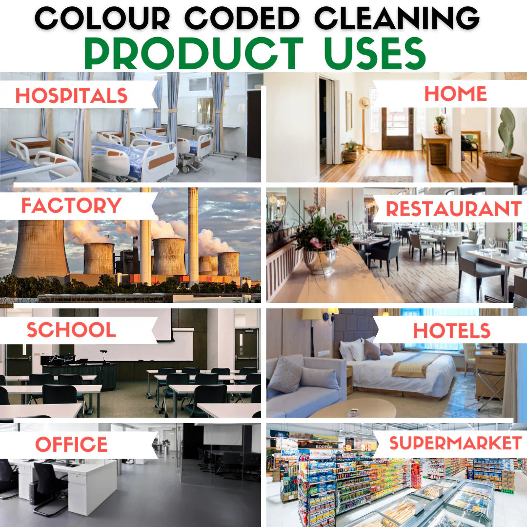 Floor Cleaning Kit - 14L Bucket & Wringer | 3 Piece Handle | Dustpan & Brush | 2 x Cotton Mops