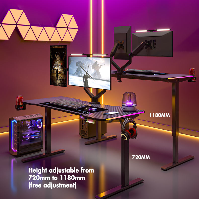 Hot Selling Minimalist Style Adjustable Height Standing Desk with Single Motor Ergonomic Design Executive Office Desk