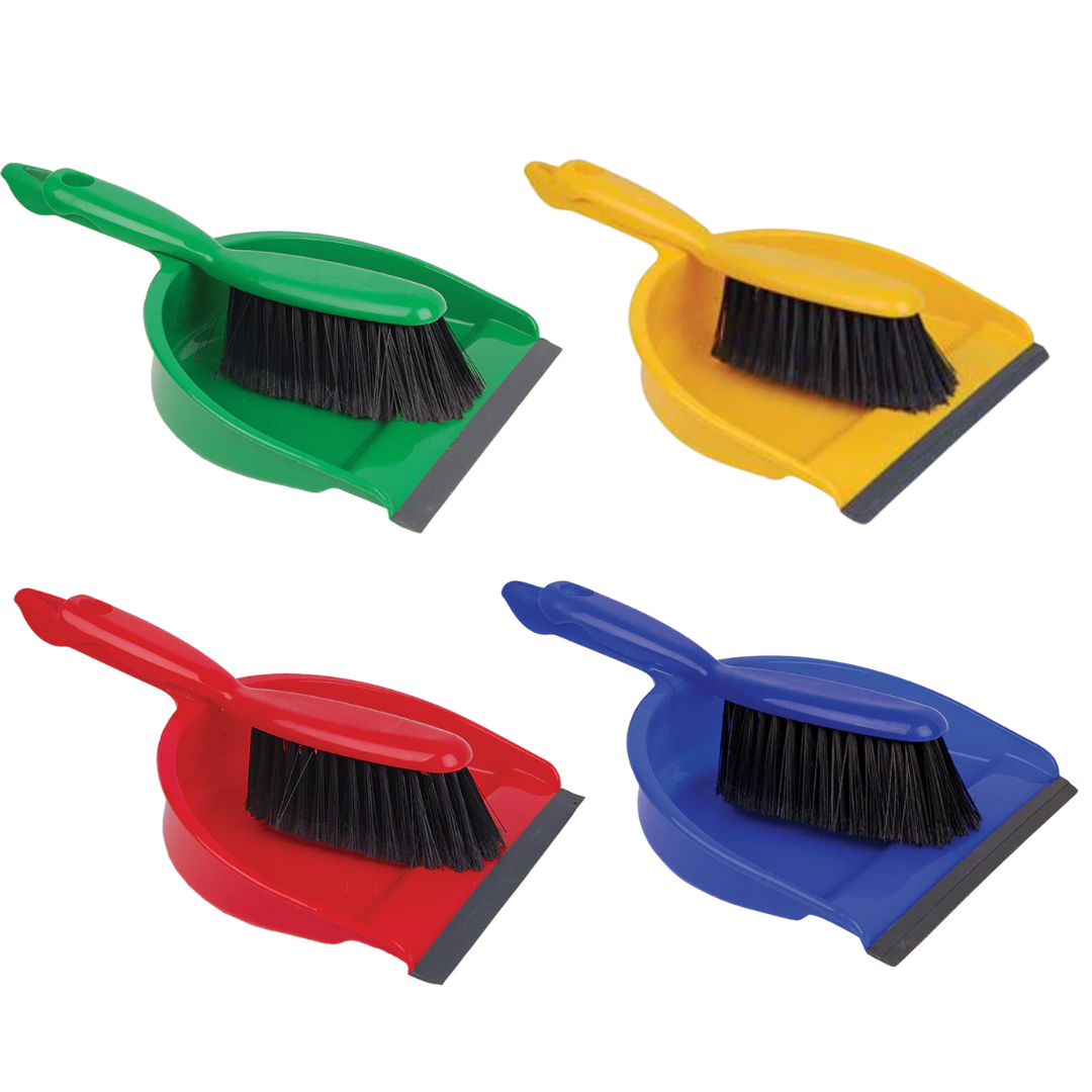 Soft Dustpan & Brush Various Colours